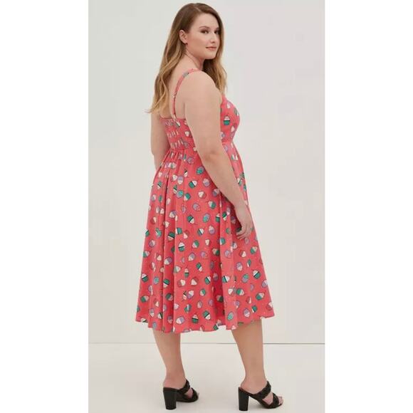 Torrid cupcake dress pockets midi poplin fit flare skater poplin plus size 1X - Picture 4 of 12